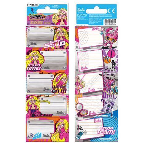 Naklejki na zeszyty Starpak Barbie Power, 6szt